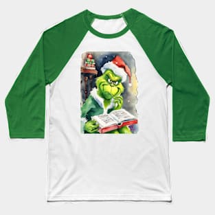 Grinch reads book Baseball T-Shirt